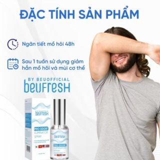 Xịt khử mùi toàn thân, lăn khử mùi BEUFRESH ngăn tiết mồ hôi, hạn chế mùi cơ thể 30ml