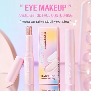Haicuier Crystal Jelly Highlighter Stick 3g – Phấn highlight mắt dạng thỏi, tạo hiệu ứng 3D bóng sáng cho trang điểm