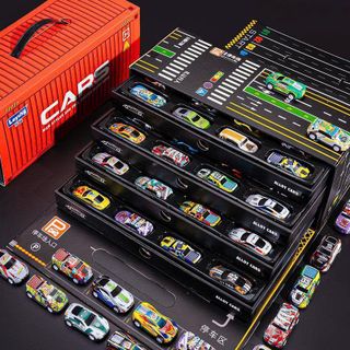 HỘP 48 XE Ô TÔ ĐỒ CHƠI HÌNH CONTAINER CHO BÉ
