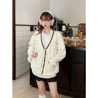 Áo Cardigan Teelab In Lụa Bo Dệt Basic Chất Nỉ Dày Dặn Form Rộng