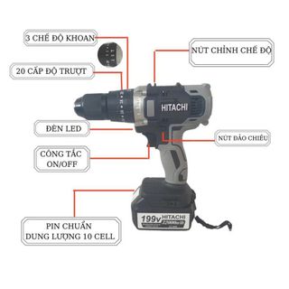 MÁY KHOAN PIN 199V HITACHI 13 LY
