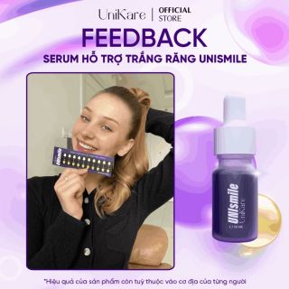 Serum Trắng Răng Unismile, Hỗ Trợ Cải Thiện Vết Ố Vàng Răng, Làm Sạch Mảng Bám Trên Răng Unikare 10ml