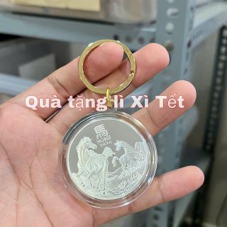 Móc Khóa Cặp Xu Hình Con Ngựa Úc Kỷ Niệm Tết 2026 Không Túi