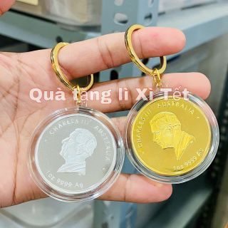 Móc Khóa Cặp Xu Hình Con Ngựa Úc Kỷ Niệm Tết 2026 Không Túi
