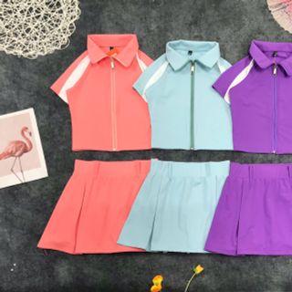 Set váy áo trụ crop khoá siêu xinh, chất 2 da dày dặn, tuyển sỉ toàn quốc