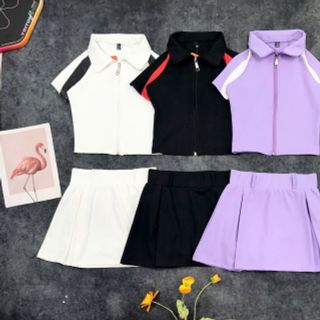 Set váy áo trụ crop khoá siêu xinh, chất 2 da dày dặn, tuyển sỉ toàn quốc