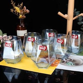 Cốc Thuỷ Tinh Góc Cạnh Trắng ES 5163-2C MM (THÙNG 12B)