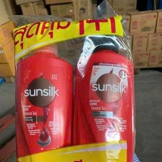 Dầu Gội + Xả Sunsilk Thái Lan Màu Đỏ 325ml