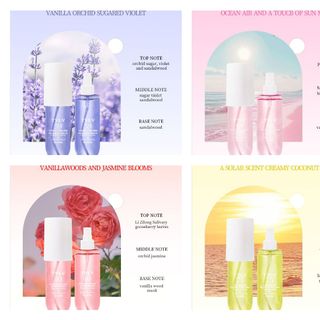 Nước Hoa Xịt Thơm Cơ Thể TVLV 80ml, Fragrance Spray Thơm Lâu Nhẹ Nhàng, Nhiều Mùi Hương Tươi Mát