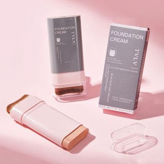 TVLV Foundation Cream – Kem nền dạng thỏi kèm cọ, 5 tone màu, che phủ khuyết điểm, mịn da, lâu trôi