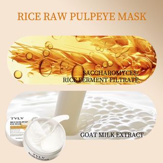 Mặt Nạ Dưỡng Mắt TVLV Rice Raw Pulp 80g – Chiết Xuất Gạo Lên Men & Sữa Dê, Giảm Nhăn Cấp Ẩm