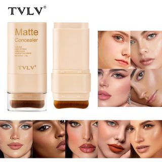 Kem Che Khuyết Điểm TVLV Matte Concealer Stick – Kèm Cọ Tán, Đa Tông Màu, Che Nếp Nhăn & Lỗ Chân Lông, Lâu Trôi