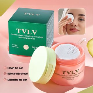 Bông Tẩy Trang Dưỡng Ẩm TVLV Centella 100 Miếng – Sạch Da, Giảm Kích Ứng, Dưỡng Ẩm