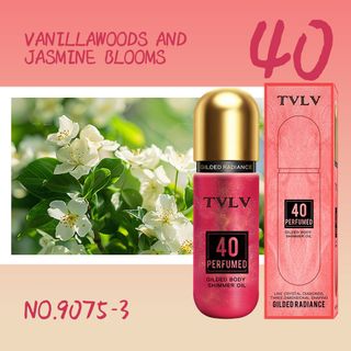 Dầu dưỡng da body TVLV Gilded Body Shimmer Oil – 5 mùi hương (Coconut Milk, Jasmine, Lavender, Caramel Macadamia, Vanilla) – Tạo hiệu ứng ánh nhũ toàn thâ
