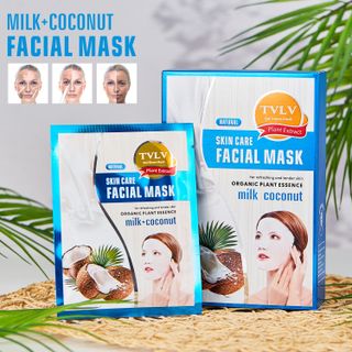 Mặt nạ TVLV Sữa Dừa Hộp 10 Miếng – Dưỡng ẩm, làm sáng da, phục hồi và nuôi dưỡng da mềm mịn