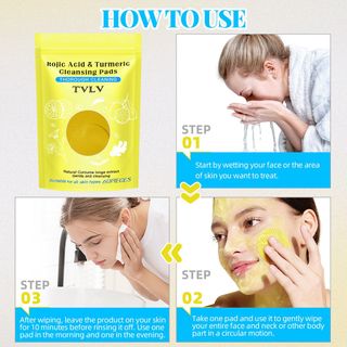 TVLV Bông tẩy trang Kojic Acid & Nghệ – Làm sạch sâu, dịu nhẹ, phù hợp mọi loại da (60 miếng)