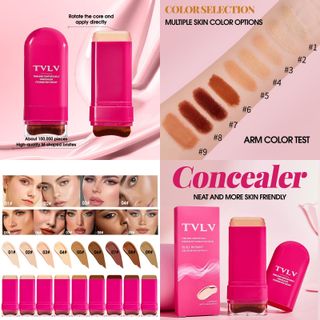 Kem Nền Che Khuyết Điểm TVLV Dạng Thỏi 9 Màu – Foundation Stick Có Cọ Tích Hợp, Lâu Trôi Tự Nhiên