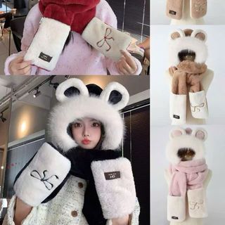 Mũ lông xỏ tay giữ ấm