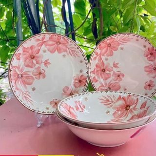 TÔ SỨ LOE HOA DỪA HỒNG SIZE 8 (20CM)