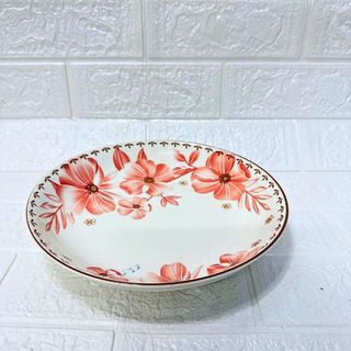 ĐĨA SỨ ẢO HOA DỪA HỒNG SIZE 9 (22CM)