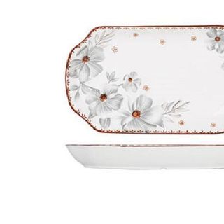 ĐĨA SỨ XOÀI 27CM HOA DỪA NÂU CAO CẤP