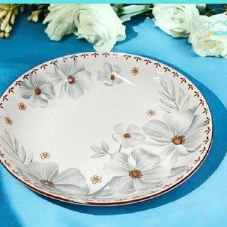 SET 10 ĐĨA SỨ HOA DỪA NÂU ĐĨA MẮM