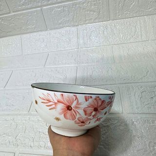 SET 10 CHÉN SỨ HOA DỪA HỒNG CHÉN CƠM