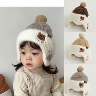 Mũ gấu giữ ấm cho bé