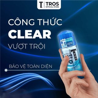 Combo Siêu Rẻ - Sữa tắm nam TROS Zinc Coupe & Lăn khử mùi Clear Ultra – Làm Sạch Sâu, Ngừa Mụn & Khô Thoáng Ngăn Mùi Suốt Ngày