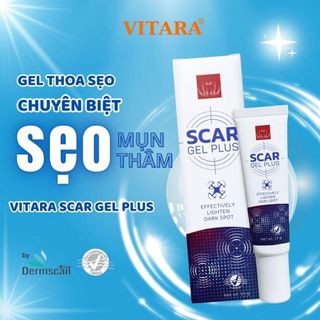 Gel thoa sẹo VITARA SCAR GEL PLUS chuyên biệt sẹo mụn, sẹo thâm, loại bỏ mụn sẹo, thâm sẹo 15g