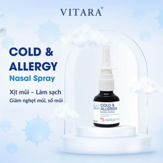 Xịt Mũi Vitara Cold & Allergy Nasal Spray 20ml Giảm Cảm Cúm, Dị Ứng, Sổ Mũi Từ Carrageenan Tự Nhiên