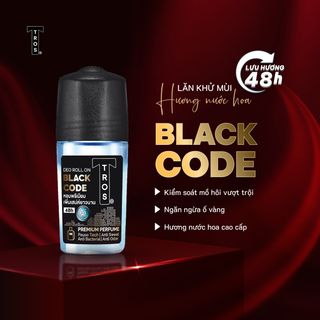 Lăn Khử Mùi Nam TROS BLACK CODE Hương Nước Hoa Sang Trọng, Lịch Lãm, Chống Ố Vàng Áo Lưu Hương Suốt 48h