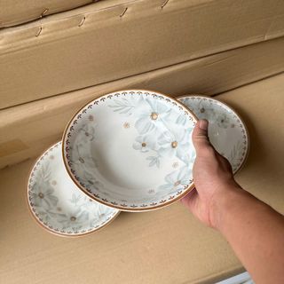TÔ SỨ LOE HOA DỪA NÂU SIZE 8 (20CM)