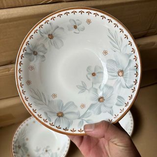 TÔ SỨ LOE HOA DỪA NÂU SIZE 8 (20CM)
