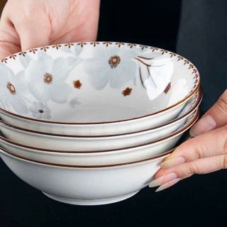 TÔ SỨ LOE HOA DỪA NÂU SIZE 8 (20CM)
