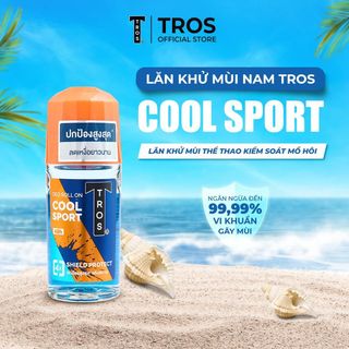 Lăn Khử Mùi TROS COOL SPORT DEO ROLL ON Khử Mùi Hiệu Quả, Khô Thoáng, Hương Thể Thao Năng Động