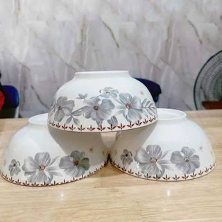 TÔ SỨ BẦU HOA DỪA NÂU SIZE 6 (15CM)