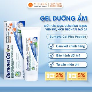 Gel thoa dưỡng ẩm mờ thâm mụn Burnova Gel Plus Peptide giúp giảm tình trạng viêm đỏ, kích thích tái tạo da tuýp 25g