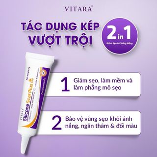 Kem Mờ Sẹo Vitara Silicone Scar Plus 9g Có Chống Nắng SPF15 - Giảm Sẹo Lồi, Sẹo Thâm Lâu Năm, Sẹo Rỗ Sau Mụn
