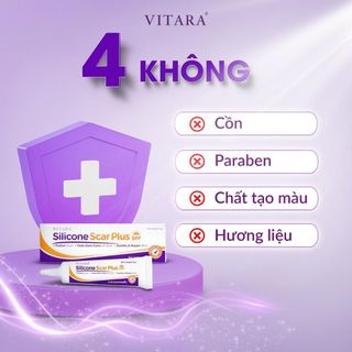 Kem Mờ Sẹo Vitara Silicone Scar Plus 9g Có Chống Nắng SPF15 - Giảm Sẹo Lồi, Sẹo Thâm Lâu Năm, Sẹo Rỗ Sau Mụn