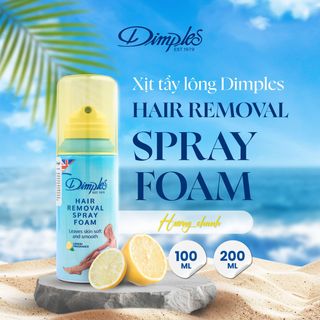 Bọt tẩy lông Dimples hương chanh dạng bọt dùng cho chân tay nách không gây kích ứng