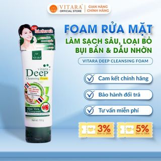 Foam rửa mặt Vitara Deep Cleansing Foam làm sạch sâu, loại bỏ bụi bẩn dầu nhờn 100g