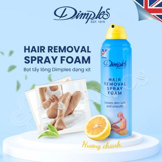 Bọt tẩy lông Dimples hương chanh dạng bọt dùng cho chân tay nách không gây kích ứng