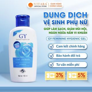Dung dịch vệ sinh phụ nữ GYNO FEMININE HYGIENIC GEL khử mùi ngăn ngừa nấm vi khuẩn cân bằng pH 190ml Thái Lan