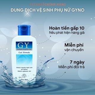 Dung dịch vệ sinh phụ nữ GYNO FEMININE HYGIENIC GEL khử mùi ngăn ngừa nấm vi khuẩn cân bằng pH 190ml Thái Lan