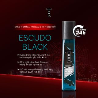 Body Mist Xịt Khử Mùi Nước Hoa Nam TROS Regular Black Cologne Hương Nam Tính, Mạnh Mẽ, Quyến Rũ 24h 100ml