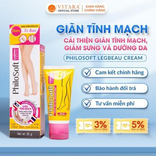 Kem thoa giãn tĩnh mạch Philosoft Lebeau Cream cải thiện chứng giãn tĩnh mạch, giảm sưng và dưỡng da 25g