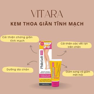 Kem thoa giãn tĩnh mạch Philosoft Lebeau Cream cải thiện chứng giãn tĩnh mạch, giảm sưng và dưỡng da 25g