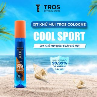 Body Mist Xịt Khử Mùi Toàn Thân TROS Cool Sport Cologne Hương Nước Hoa Nam Mạnh Mẽ 24h Hương Nam Tính Quyến Rũ 100ml