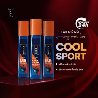 Body Mist Xịt Khử Mùi Toàn Thân TROS Cool Sport Cologne Hương Nước Hoa Nam Mạnh Mẽ 24h Hương Nam Tính Quyến Rũ 100ml